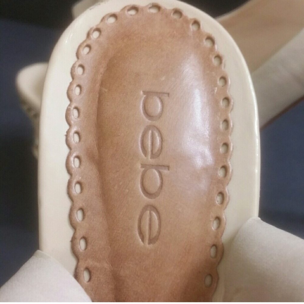 Bebe Genuine Leather Shoes with Gold Accents - Picture 6 of 8